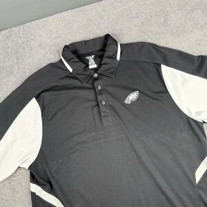 Philadelphia Eagles vintage Polo XXL 2XL Black shirt NFL Reebok